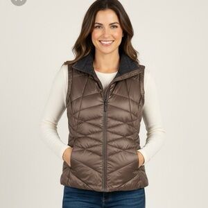 Columbia Women's Bronze Brown Quilted Puffer Vest lightweight insulated Medium